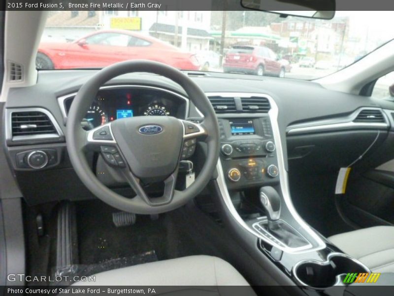 Bronze Fire Metallic / Earth Gray 2015 Ford Fusion S