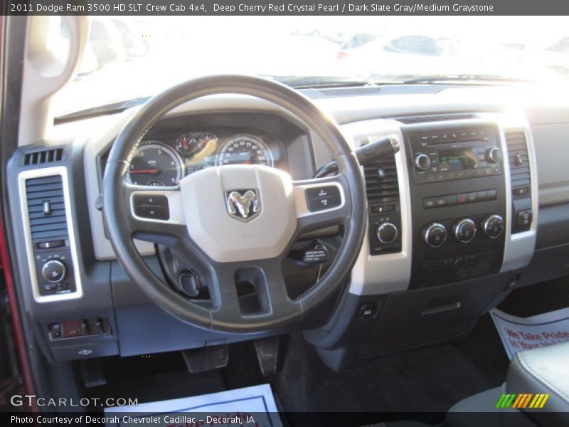 Deep Cherry Red Crystal Pearl / Dark Slate Gray/Medium Graystone 2011 Dodge Ram 3500 HD SLT Crew Cab 4x4