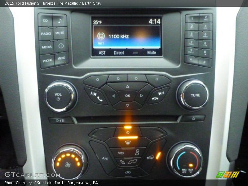 Bronze Fire Metallic / Earth Gray 2015 Ford Fusion S