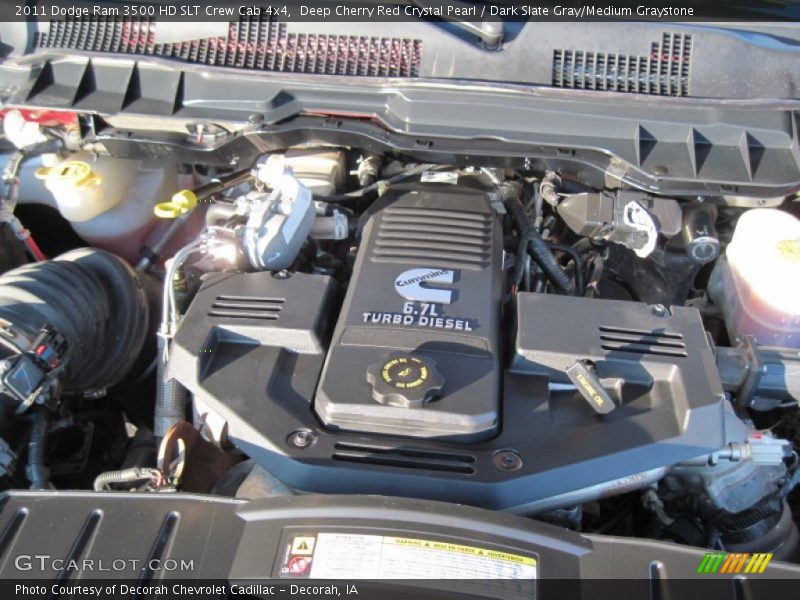 Deep Cherry Red Crystal Pearl / Dark Slate Gray/Medium Graystone 2011 Dodge Ram 3500 HD SLT Crew Cab 4x4