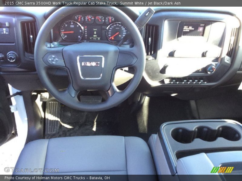 Summit White / Jet Black/Dark Ash 2015 GMC Sierra 3500HD Work Truck Regular Cab Stake Truck