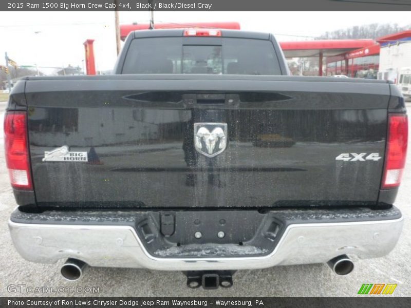 Black / Black/Diesel Gray 2015 Ram 1500 Big Horn Crew Cab 4x4