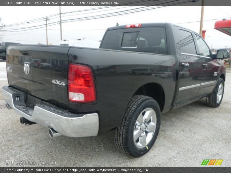 Black / Black/Diesel Gray 2015 Ram 1500 Big Horn Crew Cab 4x4