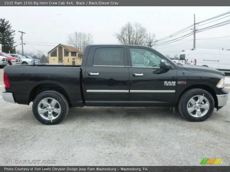 Black / Black/Diesel Gray 2015 Ram 1500 Big Horn Crew Cab 4x4