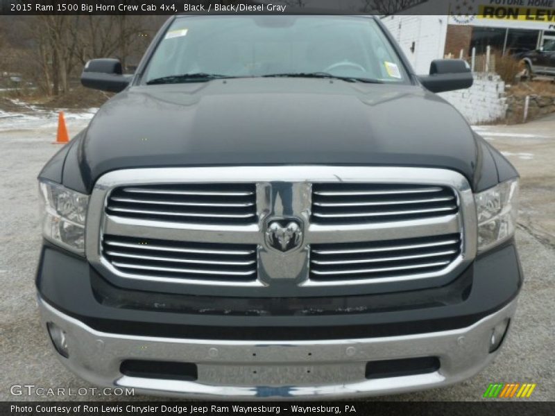 Black / Black/Diesel Gray 2015 Ram 1500 Big Horn Crew Cab 4x4