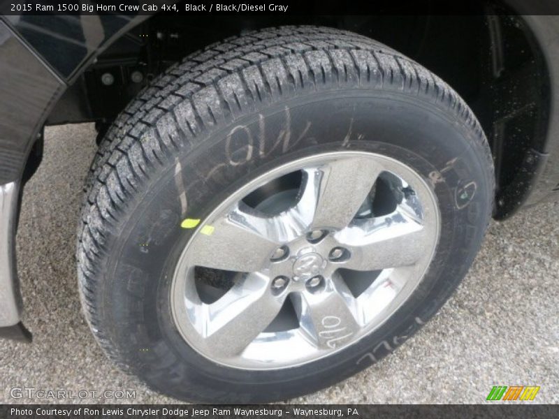 Black / Black/Diesel Gray 2015 Ram 1500 Big Horn Crew Cab 4x4