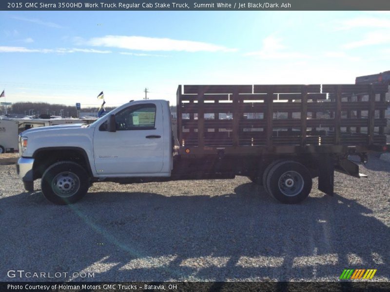 Summit White / Jet Black/Dark Ash 2015 GMC Sierra 3500HD Work Truck Regular Cab Stake Truck
