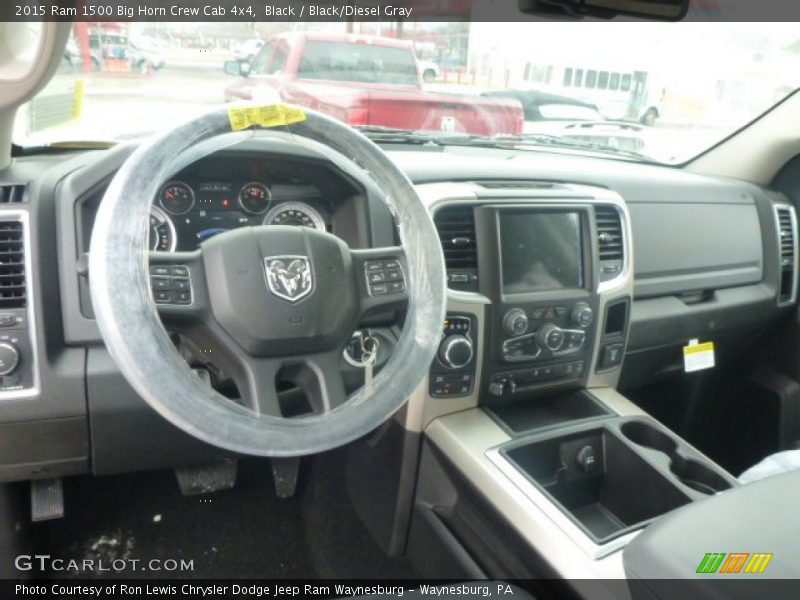 Black / Black/Diesel Gray 2015 Ram 1500 Big Horn Crew Cab 4x4