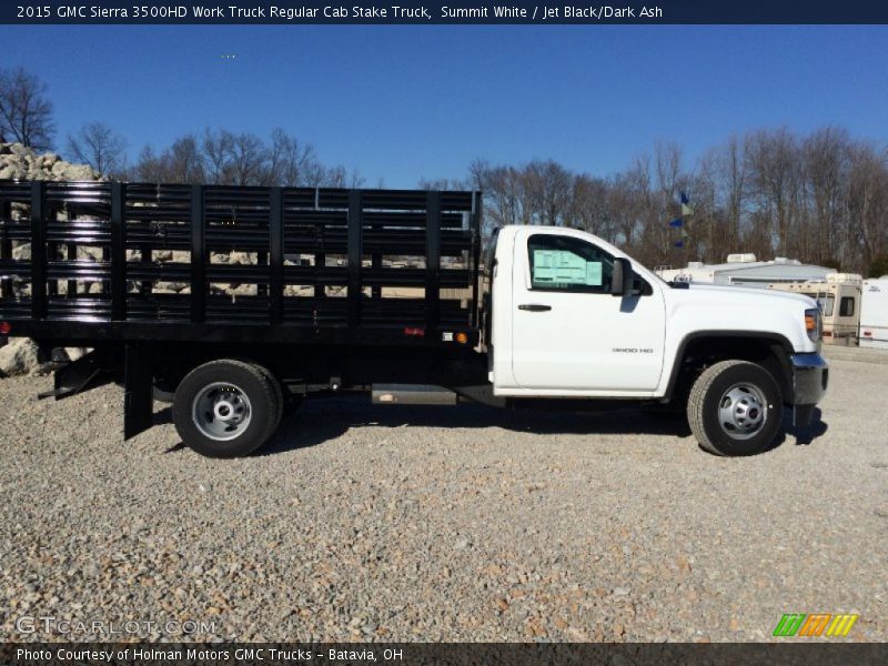 Summit White / Jet Black/Dark Ash 2015 GMC Sierra 3500HD Work Truck Regular Cab Stake Truck