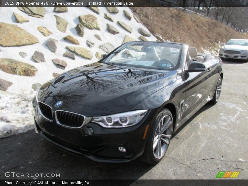 Jet Black / Venetian Beige 2015 BMW 4 Series 428i xDrive Convertible