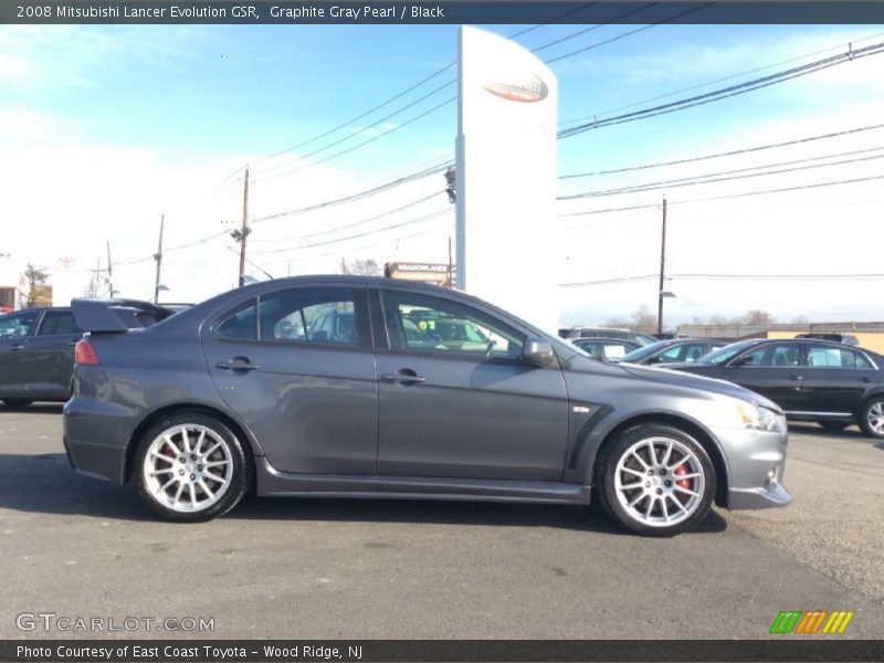 Graphite Gray Pearl / Black 2008 Mitsubishi Lancer Evolution GSR