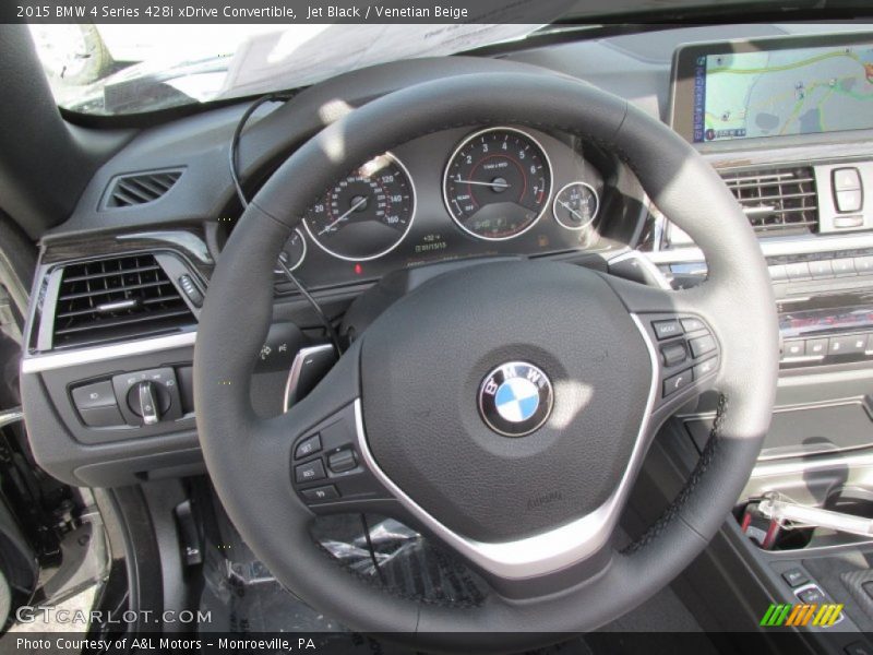 Jet Black / Venetian Beige 2015 BMW 4 Series 428i xDrive Convertible