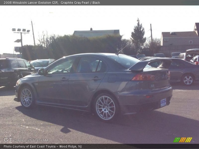 Graphite Gray Pearl / Black 2008 Mitsubishi Lancer Evolution GSR