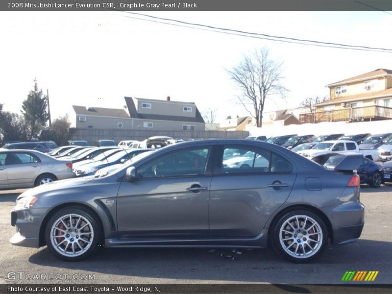 Graphite Gray Pearl / Black 2008 Mitsubishi Lancer Evolution GSR