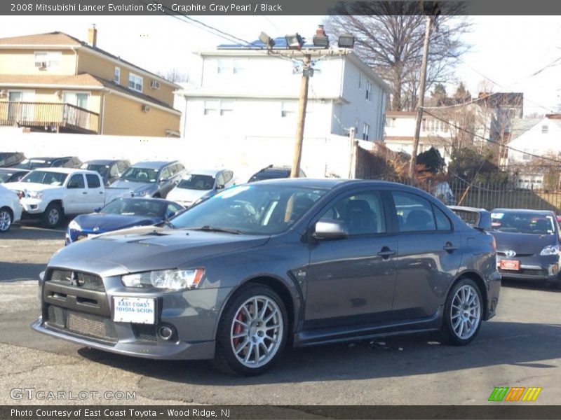 Graphite Gray Pearl / Black 2008 Mitsubishi Lancer Evolution GSR