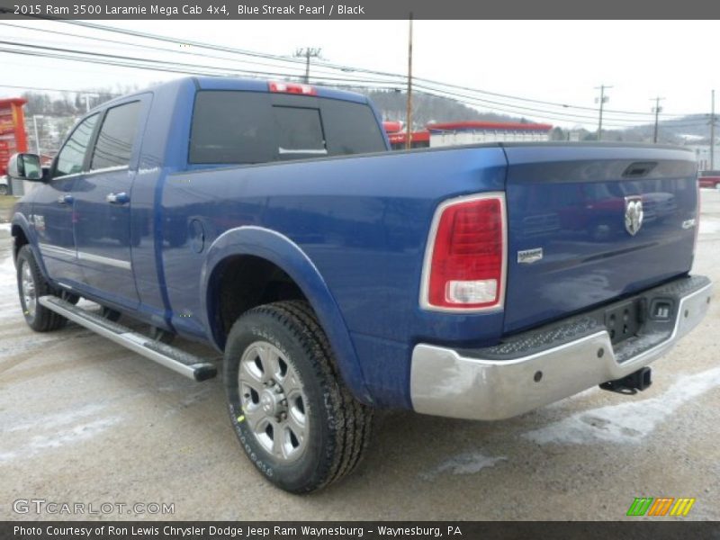  2015 3500 Laramie Mega Cab 4x4 Blue Streak Pearl