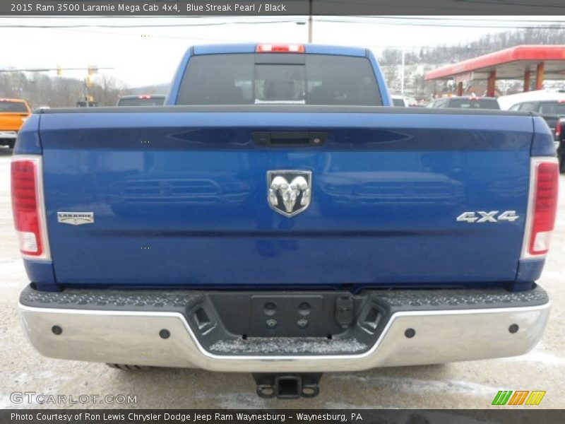 Blue Streak Pearl / Black 2015 Ram 3500 Laramie Mega Cab 4x4
