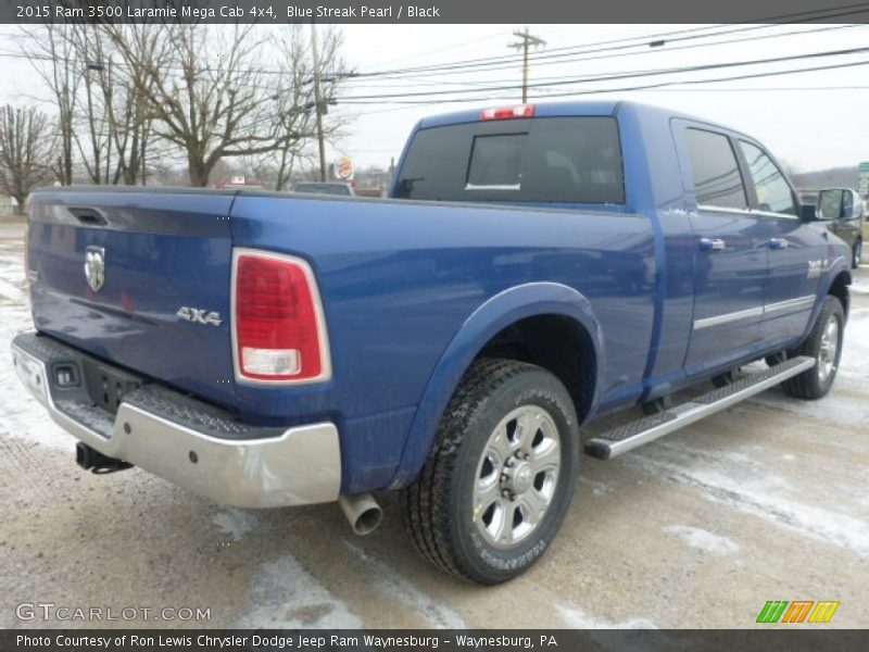  2015 3500 Laramie Mega Cab 4x4 Blue Streak Pearl