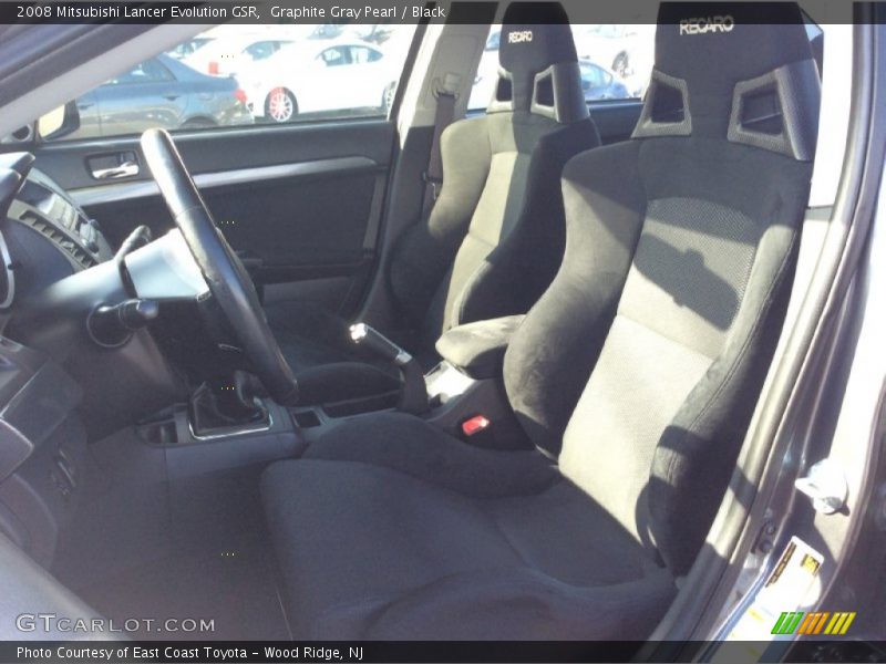 Graphite Gray Pearl / Black 2008 Mitsubishi Lancer Evolution GSR