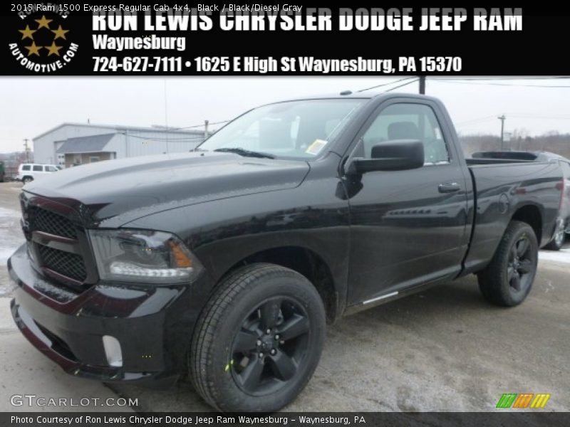 Black / Black/Diesel Gray 2015 Ram 1500 Express Regular Cab 4x4