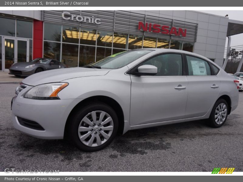 Brilliant Silver / Charcoal 2014 Nissan Sentra S