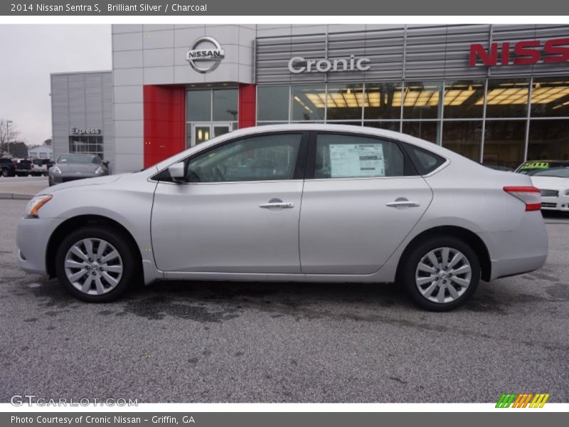 Brilliant Silver / Charcoal 2014 Nissan Sentra S