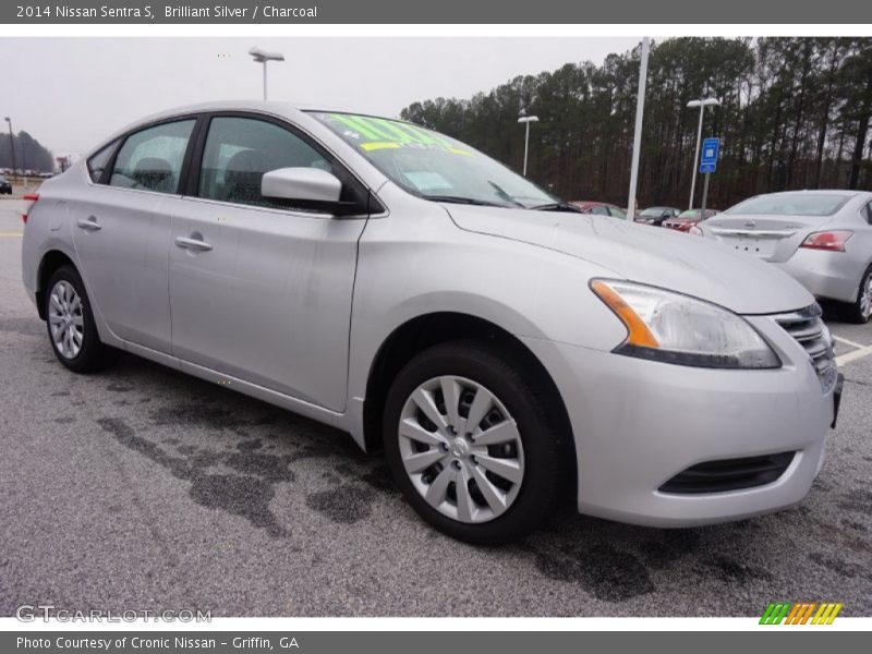 Brilliant Silver / Charcoal 2014 Nissan Sentra S