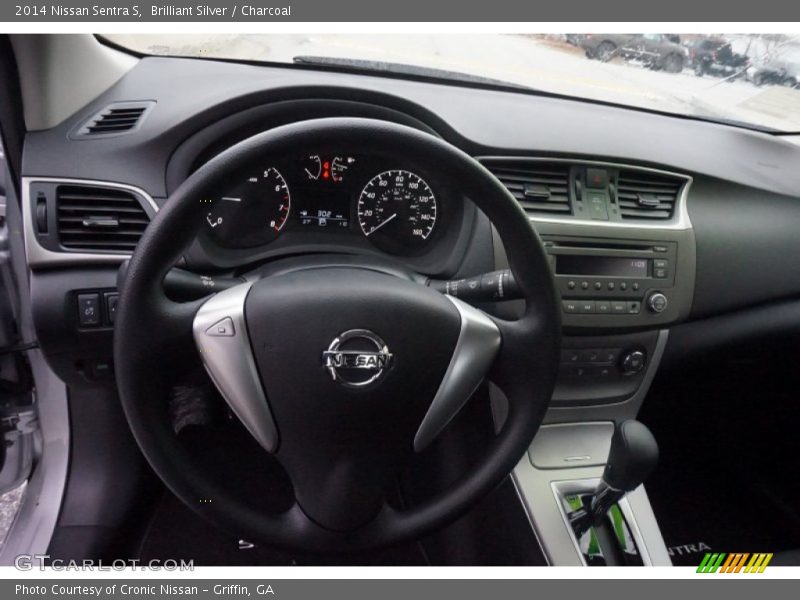 Brilliant Silver / Charcoal 2014 Nissan Sentra S