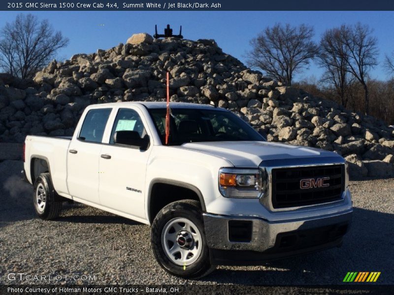 Summit White / Jet Black/Dark Ash 2015 GMC Sierra 1500 Crew Cab 4x4