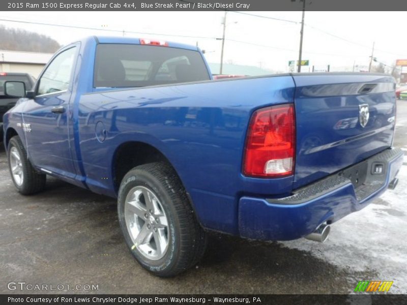 Blue Streak Pearl / Black/Diesel Gray 2015 Ram 1500 Express Regular Cab 4x4