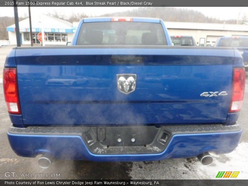 Blue Streak Pearl / Black/Diesel Gray 2015 Ram 1500 Express Regular Cab 4x4