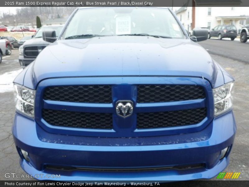 Blue Streak Pearl / Black/Diesel Gray 2015 Ram 1500 Express Regular Cab 4x4