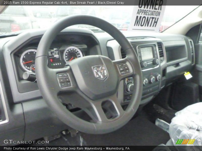 Blue Streak Pearl / Black/Diesel Gray 2015 Ram 1500 Express Regular Cab 4x4