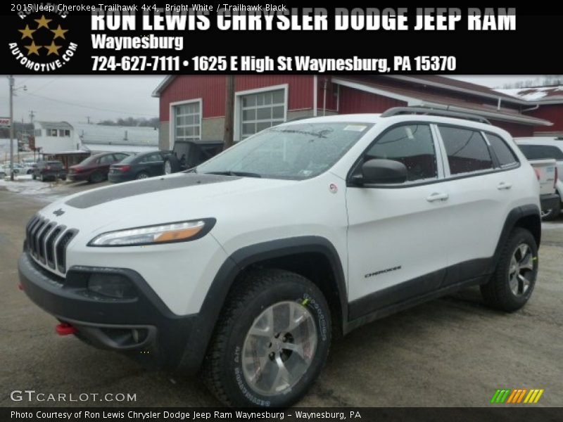 Bright White / Trailhawk Black 2015 Jeep Cherokee Trailhawk 4x4