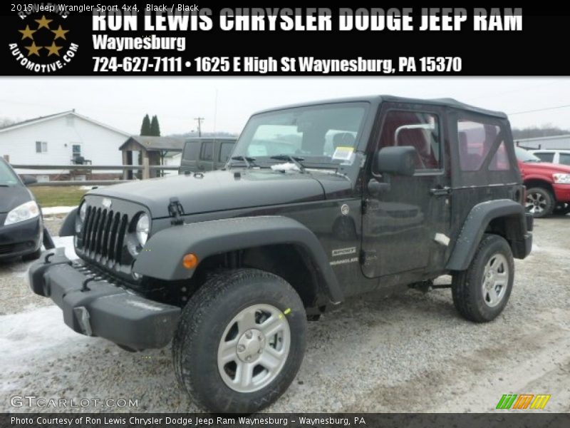 Black / Black 2015 Jeep Wrangler Sport 4x4