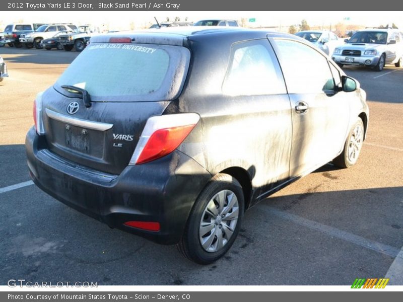 Black Sand Pearl / Ash Gray 2012 Toyota Yaris LE 3 Door