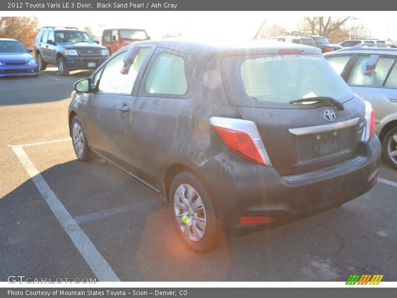 Black Sand Pearl / Ash Gray 2012 Toyota Yaris LE 3 Door