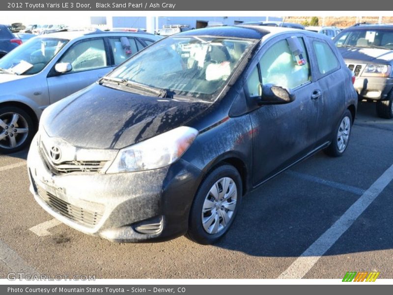 Black Sand Pearl / Ash Gray 2012 Toyota Yaris LE 3 Door