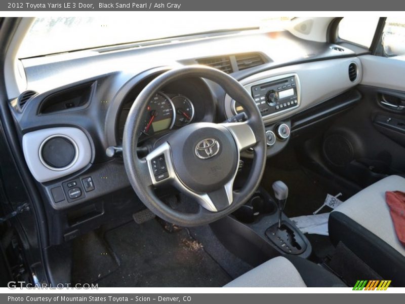 Black Sand Pearl / Ash Gray 2012 Toyota Yaris LE 3 Door
