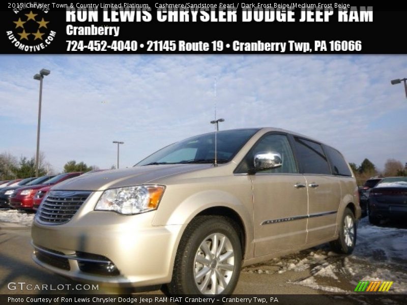 Cashmere/Sandstone Pearl / Dark Frost Beige/Medium Frost Beige 2015 Chrysler Town & Country Limited Platinum