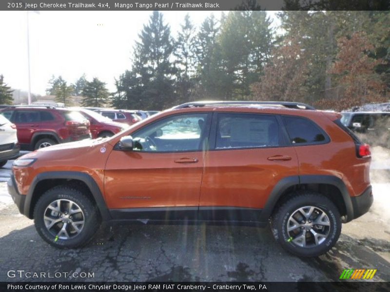 Mango Tango Pearl / Trailhawk Black 2015 Jeep Cherokee Trailhawk 4x4