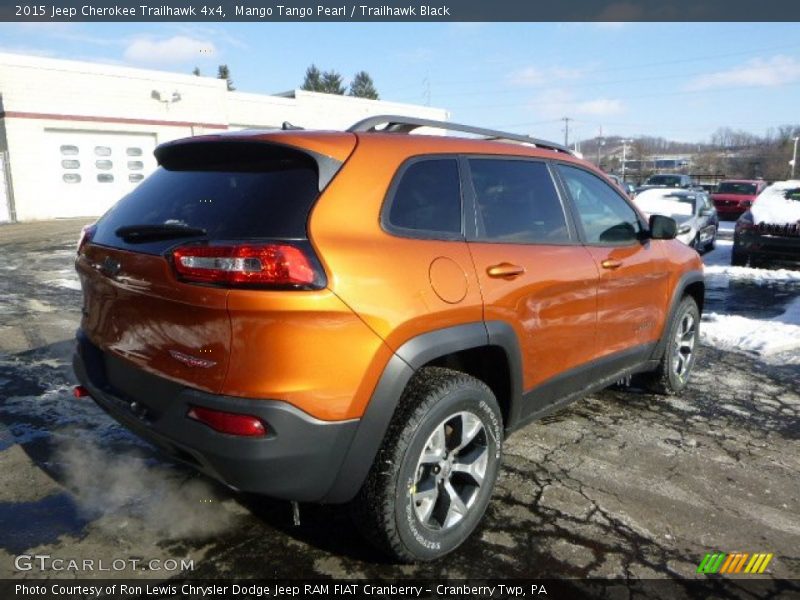 Mango Tango Pearl / Trailhawk Black 2015 Jeep Cherokee Trailhawk 4x4