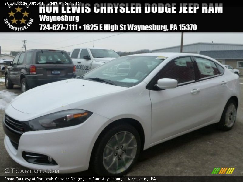 Bright White / Black 2015 Dodge Dart SXT