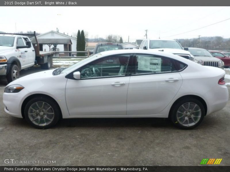 Bright White / Black 2015 Dodge Dart SXT