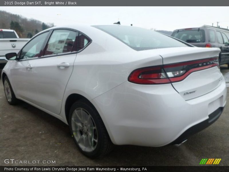 Bright White / Black 2015 Dodge Dart SXT