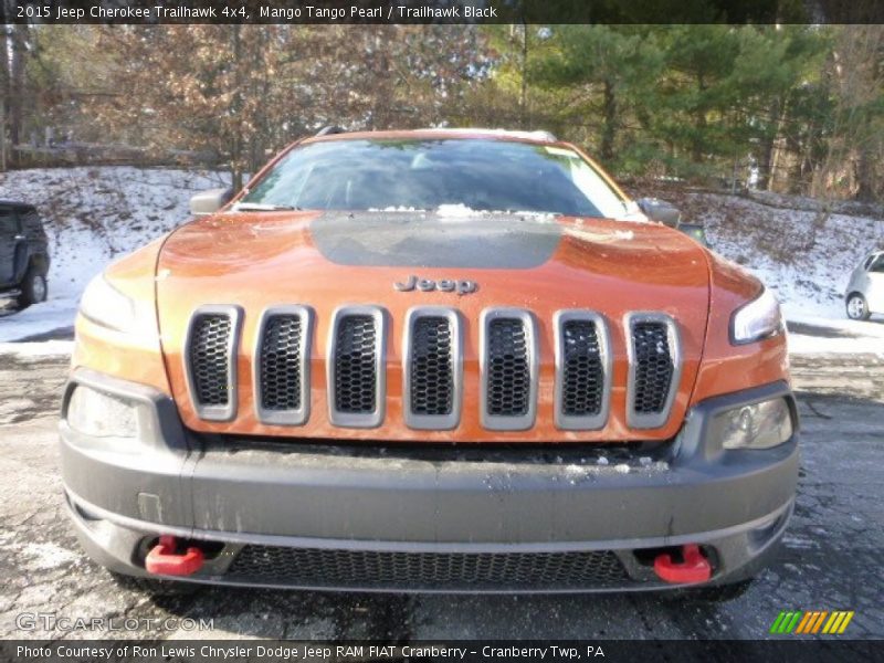 Mango Tango Pearl / Trailhawk Black 2015 Jeep Cherokee Trailhawk 4x4