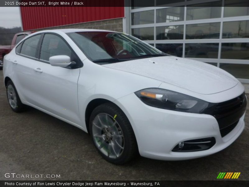 Bright White / Black 2015 Dodge Dart SXT