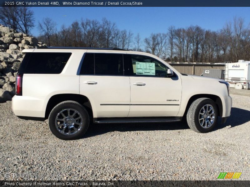 White Diamond Tricoat / Denali Cocoa/Shale 2015 GMC Yukon Denali 4WD