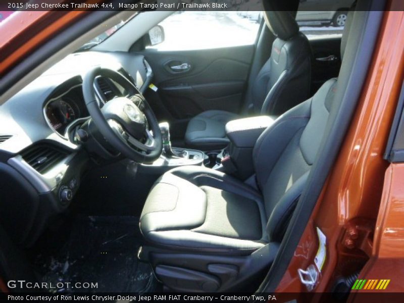 Mango Tango Pearl / Trailhawk Black 2015 Jeep Cherokee Trailhawk 4x4