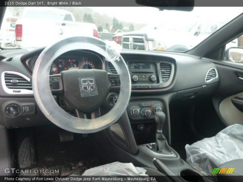 Bright White / Black 2015 Dodge Dart SXT